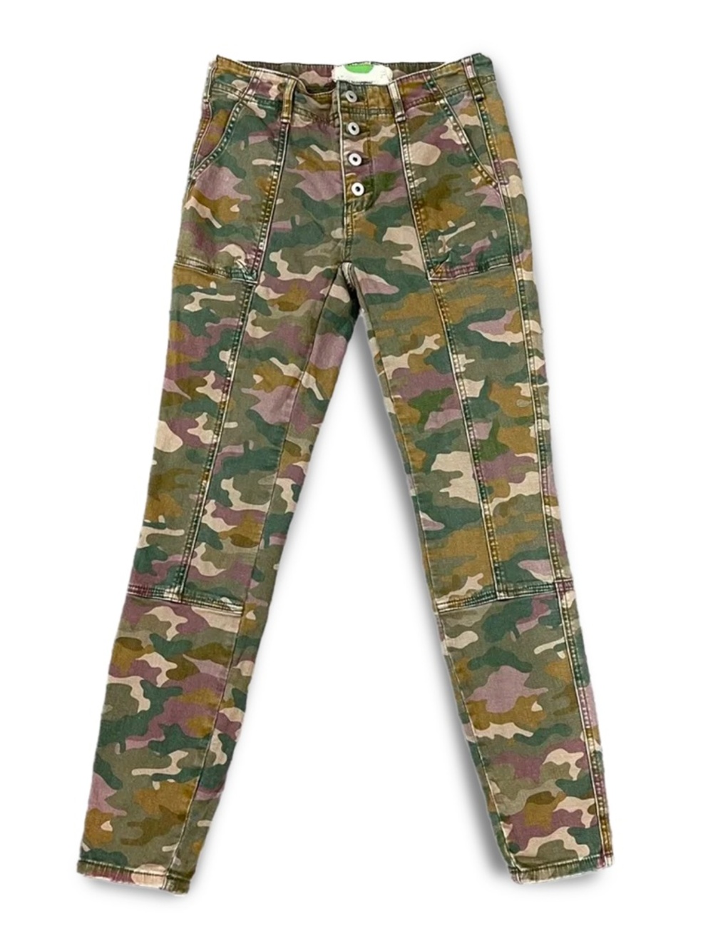 Anthropologie Jefferson Slim Button Fly Camo Camouflage Utility Jeans Pants 31